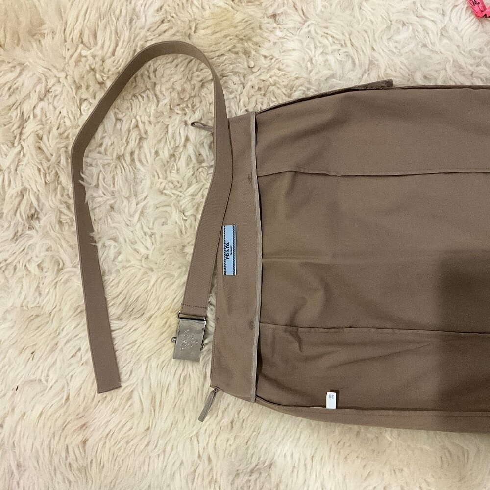 Prada Milano Beige Belted Pencil Skirt Size 38 - Like New - Picture 16 of 16